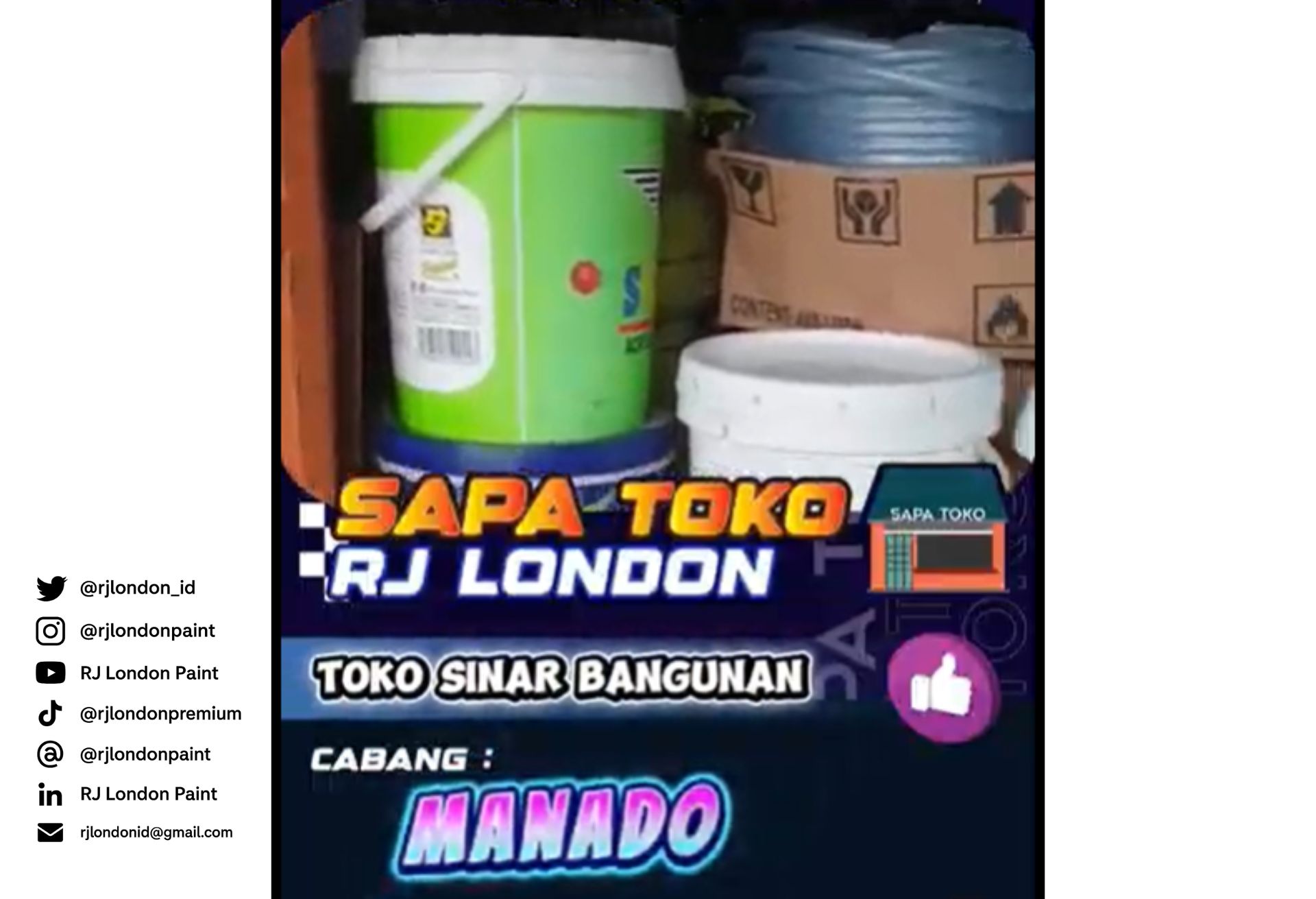 Sapa Toko Cabang Manado Toko Sinar Bangunan: Mitra Prioritas RJ London dengan Penjualan Stabil dan Pasar Kuat